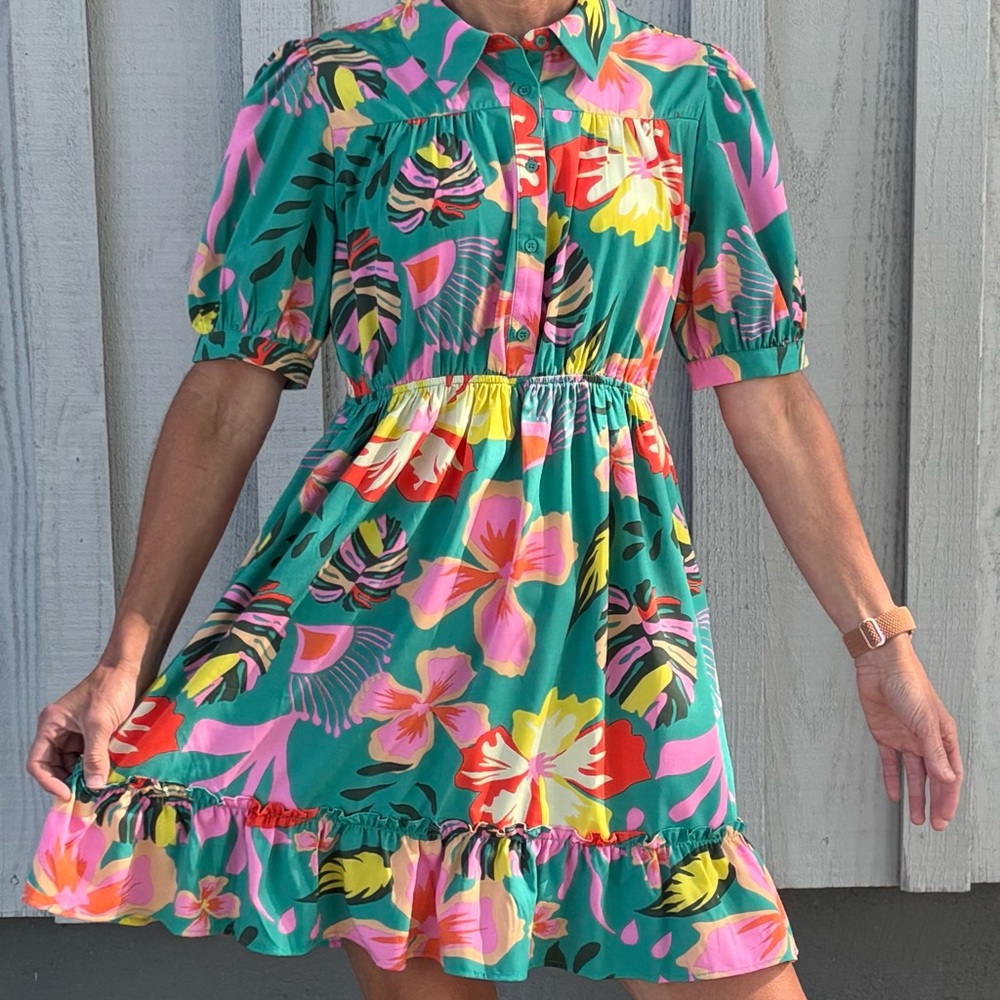 JODIFL - Vibrant Floral Dress